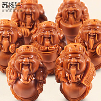 Su Xuan Olive Core Carving Eight God of Wealth Hand String Mens Plate Playing Olive Core Big Seed Chicken Blood Core Pure Handmade God of Wealth