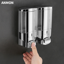 Bathroom hotel manual double head soap dispenser hotel wall-mounted shower gel box soap dispenser hand sanitizer press bottle