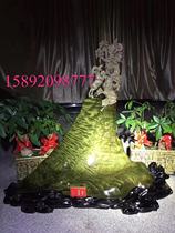 Ebony Jinsi Nan wood carving with large carved flowers and birds Tigers cranes and deer in the same spring animal crafts figure Gloomy Wood