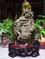 Jin Sinan wood carving small leaves Jinnan farmhouse ornaments Ebony animal crafts figure shady wood root carving
