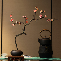 Zen style simulation plum blossom branch plum fake flower decoration Silk Bouquet living room coffee table desktop floral decoration decoration