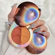 High-gloss blush trim one plate mashed potato side shadow combination thin face bright matte double-head dual-purpose ginger