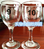 Circle hao ma tie 1-50 larger cup circular paste 3cm transparent digital number note label sticker 99
