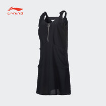 Li Ning dress ladies sports fashion series Summer quick-drying loose long sleeveless dress sports dress