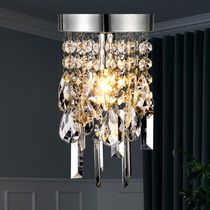 led crystal lamp modern simple round ceiling lamp romantic warm restaurant lamp porch small bedroom lighting
