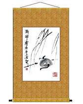 Hanging decoration painting 12 12 zodiac mascot ugly cow feng shui painting scroll hanging painting Qi Baishi copy art