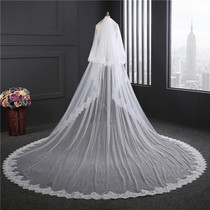 HL16 lace head yarn ultra-wide 3m long tailing new self-drawing figure double layer to figure custom white ivory color