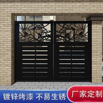 Customized wrought iron gate courtyard small door garden villa door country door open door single double open outdoor iron door