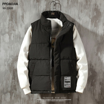 Winter tooling down cotton vest men loose size thick warm vest jacket horse clip trend waistcoat men