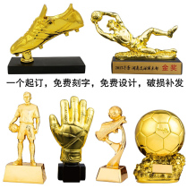 Football Trophy Customized Golden Boot Award Resin Gold Gown Trophy Best Shooter Golden Glove Trophy fans