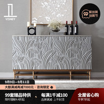 Methodist American light luxury sideboard modern minimalist carved lace cabinet locker storage cabinet home furniture C1