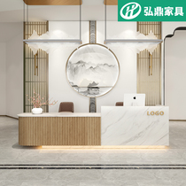 Beauty salon light luxury bar modern simple cash register coffee shop creative custom front desk company arc reception desk