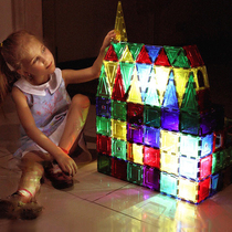 Childrens educational toy color window magnetic block building block pure magnet magnet magnet stone assembly magnetic foreign trade factory 4-6 years old