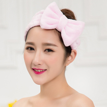 Korean cute simple mask bundle hair band tied headgear Face wash hair band Net red hair hair bandana female headdress hair band