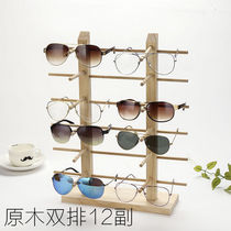 Solid wood myopia glasses frame eye display stand Original pine wood sunglasses sunglasses display stand