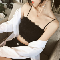 Cone point lace ice ribbon chest pad bottoming female student underwear anti-light thin belt wrap chest chest short sling