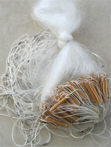 Single-layer half-finger one-finger wooden foam fishing net hanging subnet sticky net white strip net River net small fish Net Net Net sleeve