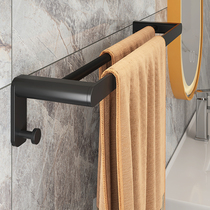 Space Aluminum Toilet Towel Rod Wall-mounted Bathroom Free to punch light and luxurious wind bath towel rack Bathroom Shelf contained
