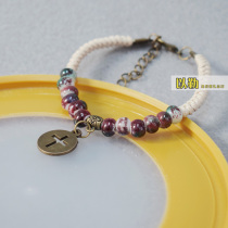  Jile ceramic bracelet Young couple girlfriends bracelet Hand-woven jewelry Wild small gift gift