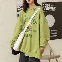 200 Jin fat sister mm size womens clothes 2021 new spring and autumn Korean version of loose Foreign Air Age age coat tide