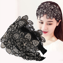 Simple wide-brimmed hairpin hair artifact middle-aged and elderly white hair hoop Lady wide-brimmed hairclip headband press headgear