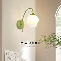 Wall lamp bedroom headlamp modern simple network red French atmosphere aisle stairway stairroom background wall lamp