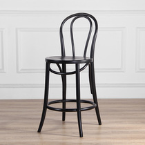 Solid wood bar chair Nordic leisure bar restaurant Sonet high stool Bar stool Bar stool High stool High bar chair backrest