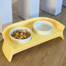 Cat Bowl Double Bowl Ceramic Protection Cervical cat Cat Rice Bowl Cat Rice Bowl Mini Dog Dog Bowl water Integral Cat Food Bowl