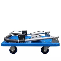Hand brake flatbed trolley Railway station High-speed rail station Airport special hot sale small pull car carrier folding