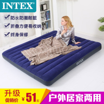 INTEX Inflatable bed air bed double household size single inflatable mattress padded outdoor portable bed