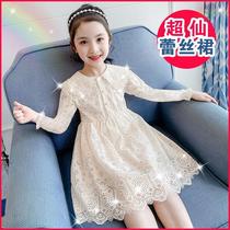 Girls dress Dress Lace Spring Autumn Money 2022 New Little Girl Summer Dress Foreign Air Fashion Princess Dress
