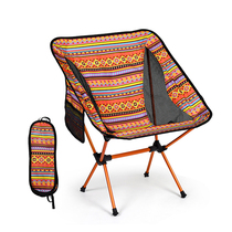 Outdoor folding chair Ultra-lightweight portable leisure wild beach camping fishing chair Maza stool Moon aluminum alloy chair