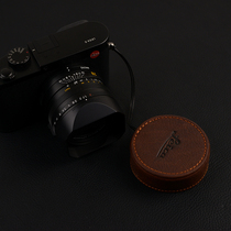 Handmade cowhide Leica Q typ116 QP camera Leica Q2 lens cover leather cover protective cover anti-lost rope cover