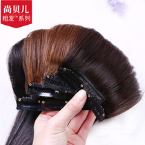 Real hair Fat sheet invisible No marks Own Joints Hair a piece of style wig sequin Womens long straight hair net red all-halal hair.