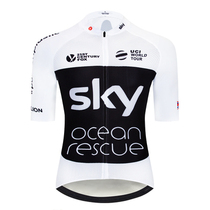 Save the Ocean SKY SKY Tour de France team Mountain Bike bike shirt sweat sweating men and womens riding suit close Outdoor