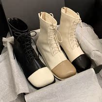 ITSK Martin boots female English style 2021 new versatile back zipper French small fragrant wind short short tube thin boots