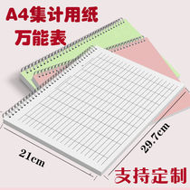 Universal form Bookkeeping book Account book Entry and exit storage Entry and exit record book Inventory details Registration classification form paper