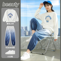Trendy Childrens Clothing Suit Girls Spring Clothing 2022 New Children Spring Necropolis Sports Casual Spring Autumn Girls Great Children