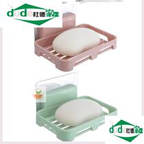 Soap shelf soap box hanging on the wall on the pasted on the wall can be placed in the suction wall type without punching suction cup drain
