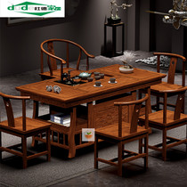 Solid wood tea table and chair combination new Chinese tea table tea set table one office tea table
