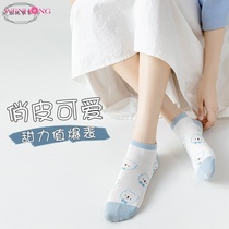 Socks Ladies Short Sox Shallow Mouth Pure Cotton Summer Thin cute Japanese Low helps Spring and fall short cylinders Absorb Sweat Spring Summer Women
