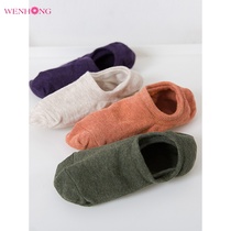 Socks Childrens boat Sox Shallow Invisible Pure Cotton Pure Color Silicone Anti-Slip and Low Help Short Sox Short-cylinder Spring Summer