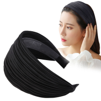Covered white hair wide-sided hairband female hair bundle head hoop Korea Joker out pressure hair with non-slip hairband headgear