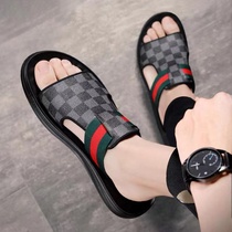 Summer mens slippers 2022 new trendy personality net red Advanced sandals outside casual non-slip sandals