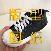 ◆ Large hand-made canvas shoes men and women baby toddler shoes sports shoes soft bottom plate type drawing diy paper grid