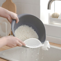 Japanese rice-washing artifact rice spoon washing rice sieve kitchen supplies do not hurt hand drain rice brush rice washing rice stick