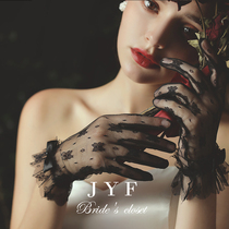 Socialite Tea Flower bow black lace gloves bridal dress accessories photo studio photo styling photo accessories