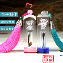 Fetal hair souvenir diy homemade umbilical seal baby fetal hair souvenir making fetal seal Full Moon gift