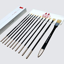 Monet bristle hard hair gouache painting pen 11 gift box oil painting acrylic brush art students art examination special