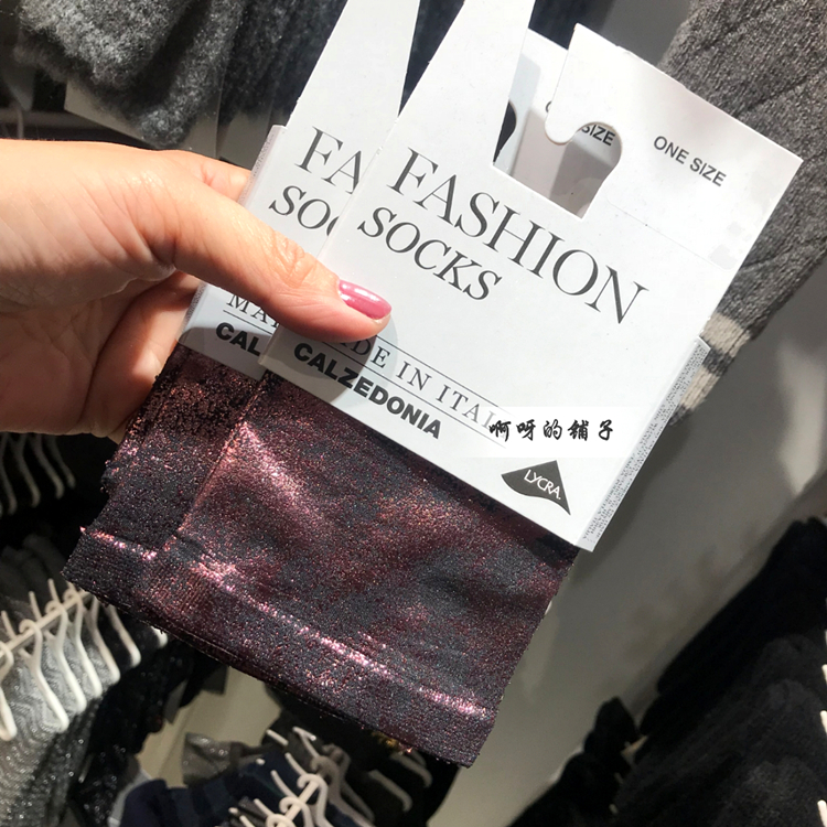 (Spot) calzedonia straight version of womens flash decoration fashion socks